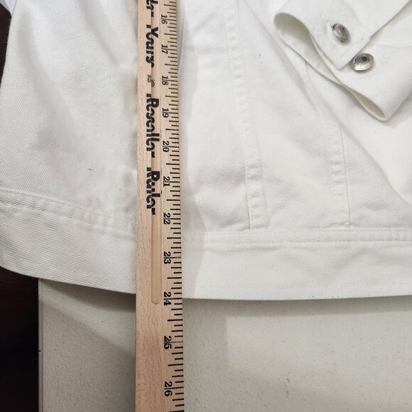 Ralph Lauren Jean Jacket 3X White - Picture 5 of 16